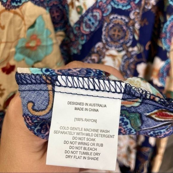 NWOT Abel The Label V-Neck Ruffle Boho Dress - Picture 12 of 13